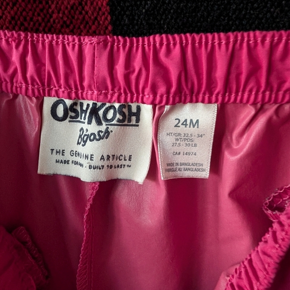 🖤 OshKosh B'gosh Bright Pink Joggers - Picture 2 of 2